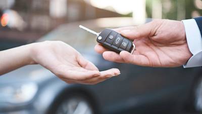 Handing over the car keys